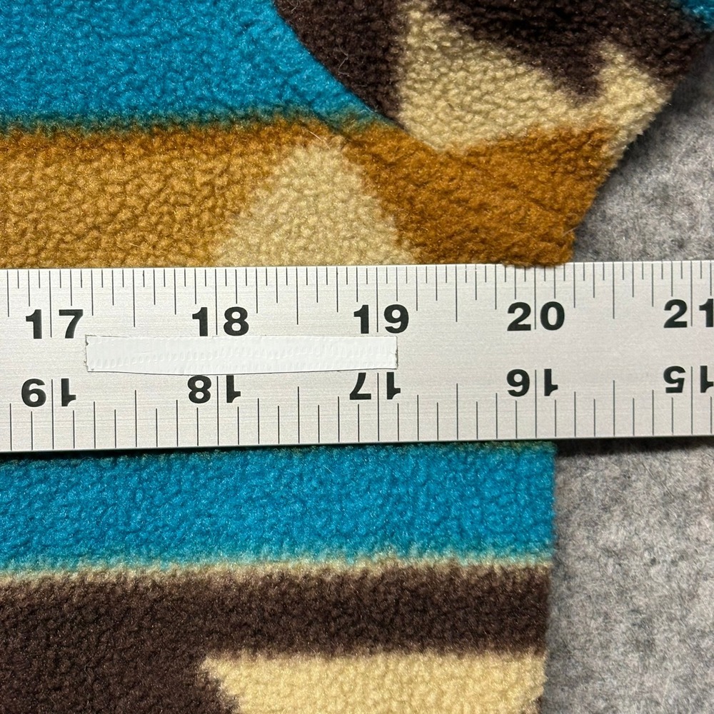 Patagonia Synchilla Snap-T Pullover Womens S Teal Brown Aztec Geometric Fleece - Picture 7 of 10
